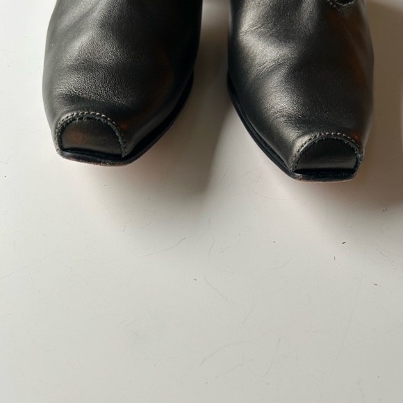 Cydwoq Handmade Silver Leather Zebra Hair Ankle Boots W/ Sculpted Heel - Picture 8 of 11